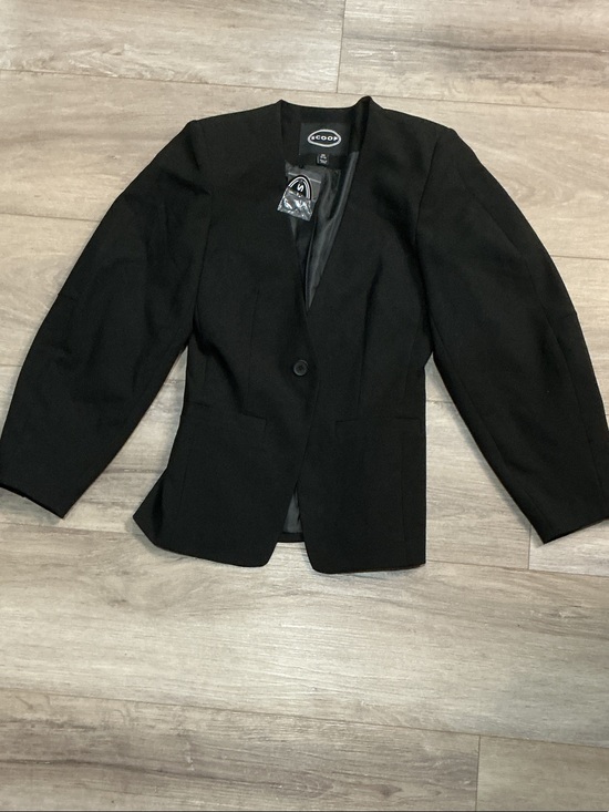 Scoop Jackets & Blazers - A.C.O.O.P. Women's Black Single-Button Blazer